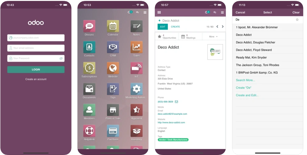 Odoo Inventory App