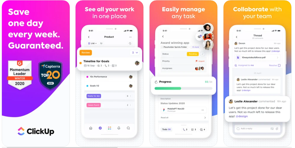 ClickUp best Project Management App