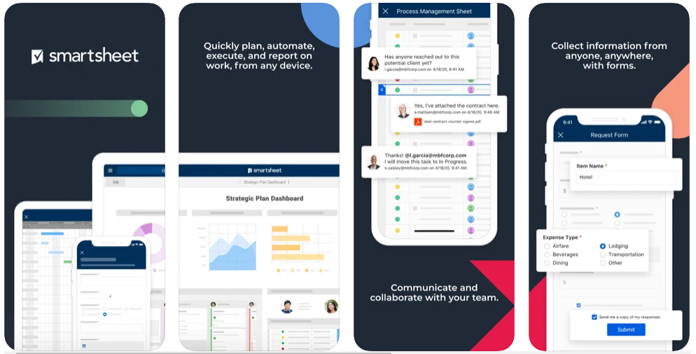 SmartSheet best Project Management App