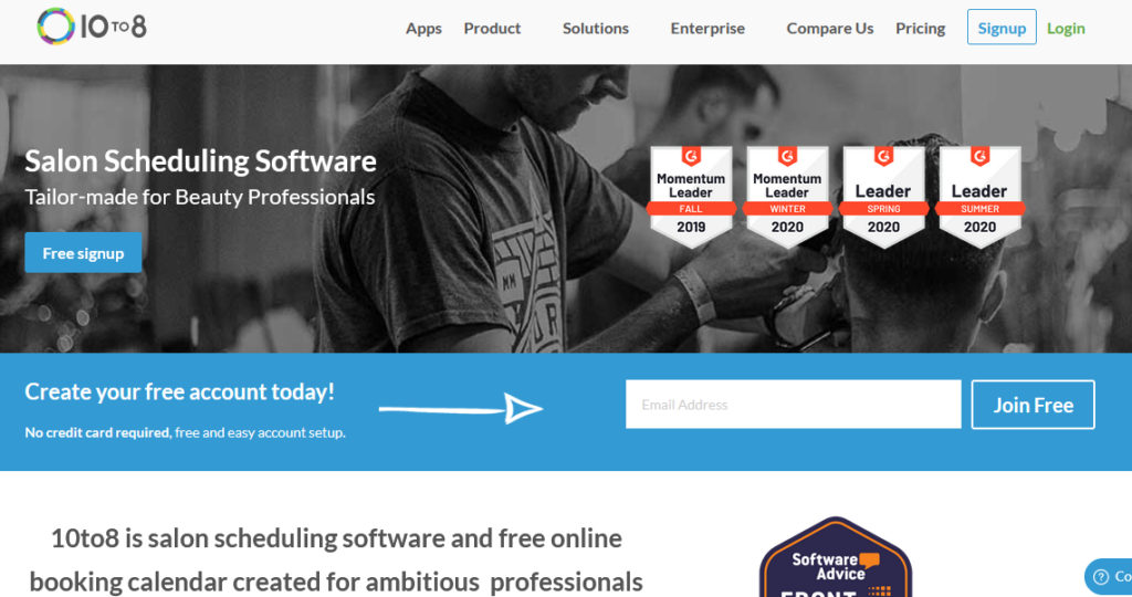 10To8 free salon software