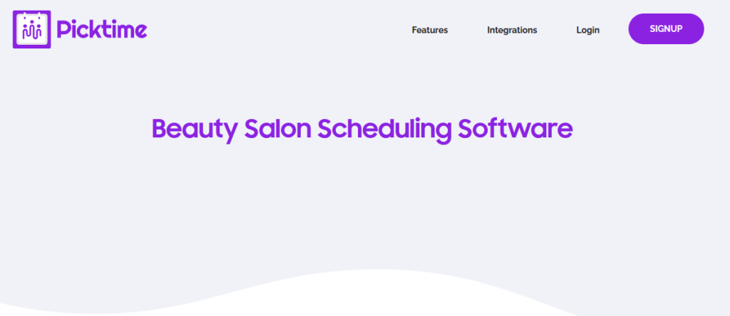 Picktime free salon software