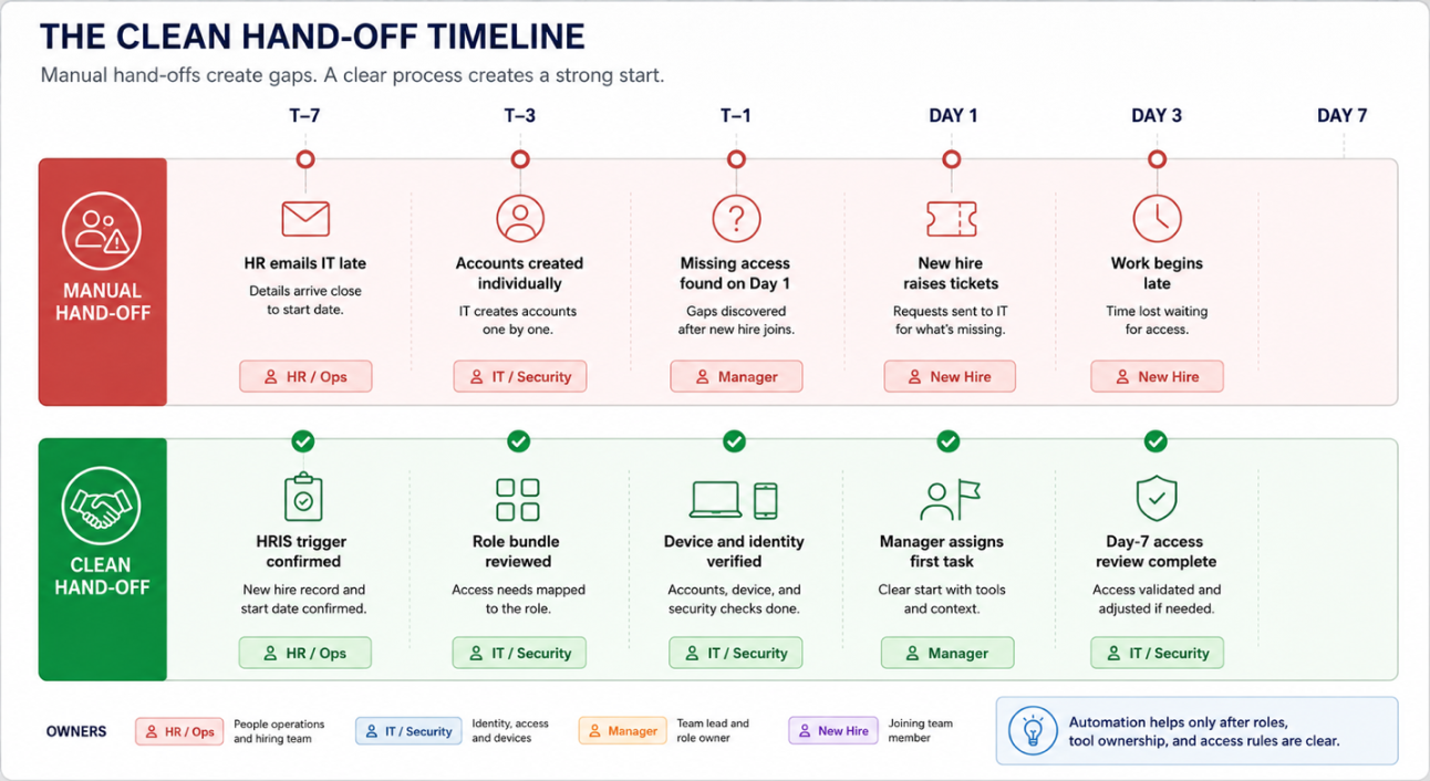 The Clean hand-off Timeline Softwareworld blog image