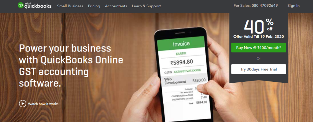QuickBooks India Top Accounting Software India
