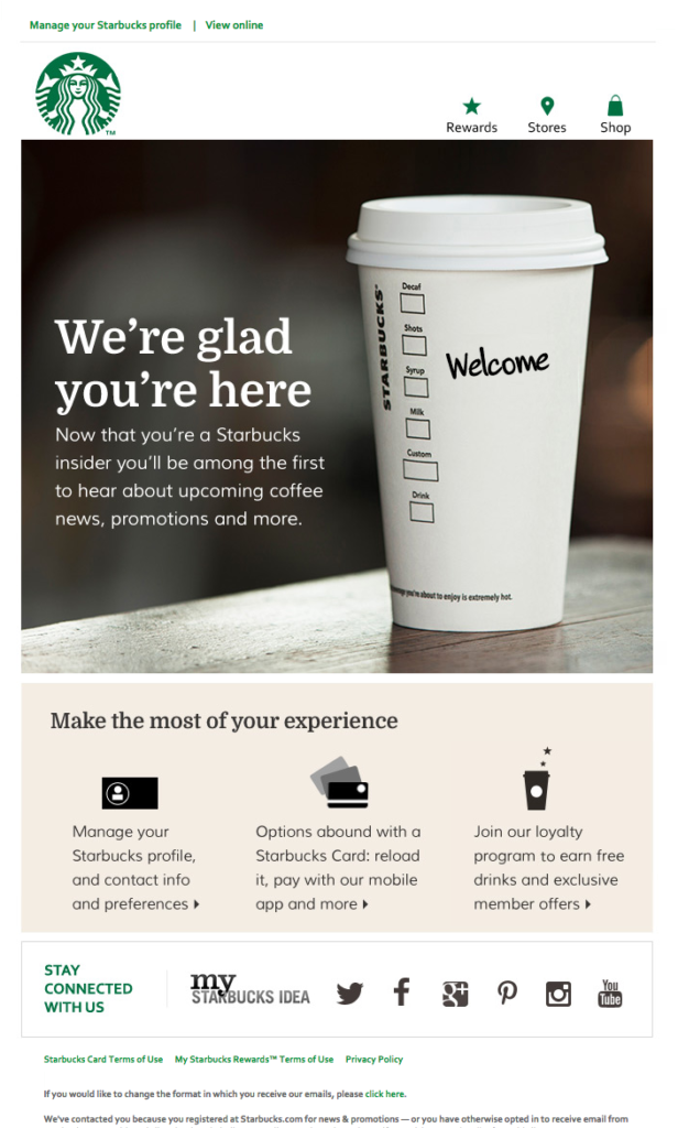 Starbucks email