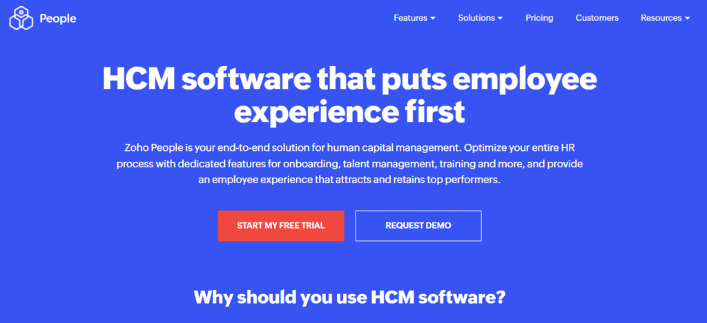 Zoho People HCM Software