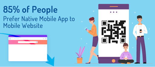85% of people perfer native mobile app to mobile website