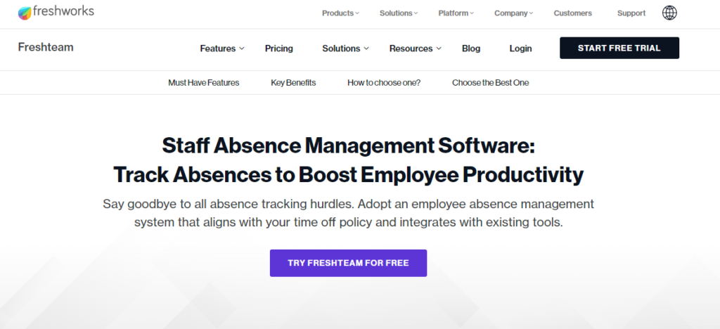 Freshteam-best-absence-management-software