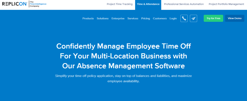 Replicon-best-absence-management-software