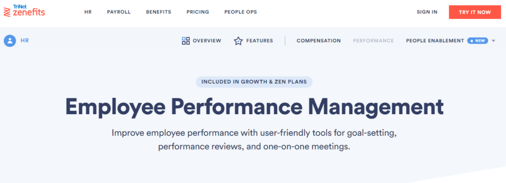 zenefits-best-performance-review-software