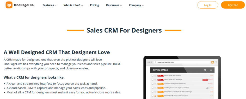 OnePage-Sales-CRM-For-Designers